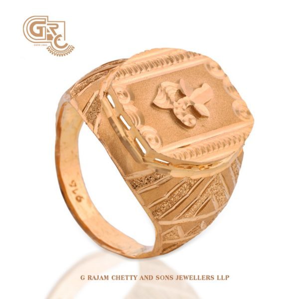 22K Gold Laser Cut Design Men's Ring – Ashok Jewellers Canada
