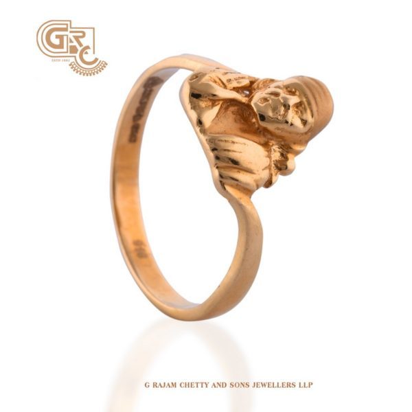235-GR6383 - 22K Gold 'Sai Baba' Ring For Men | Rings for men, 22k gold ring,  Diamond jewelry gifts