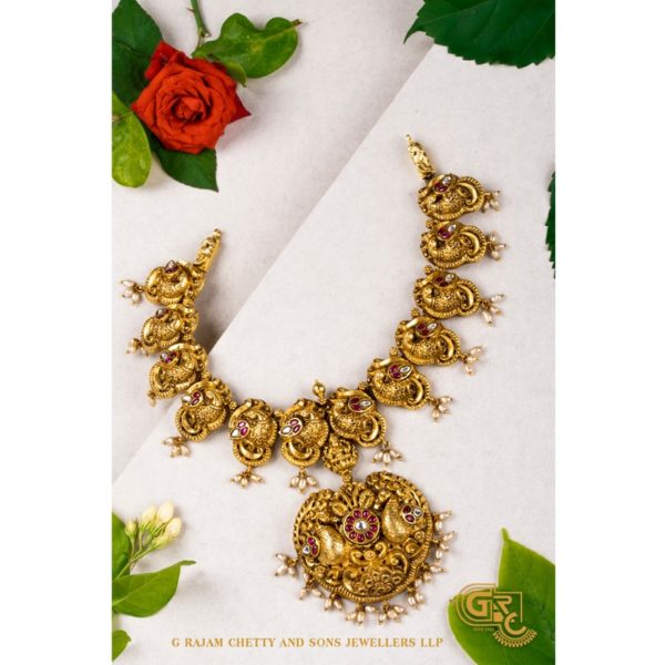 antique pakshi necklace