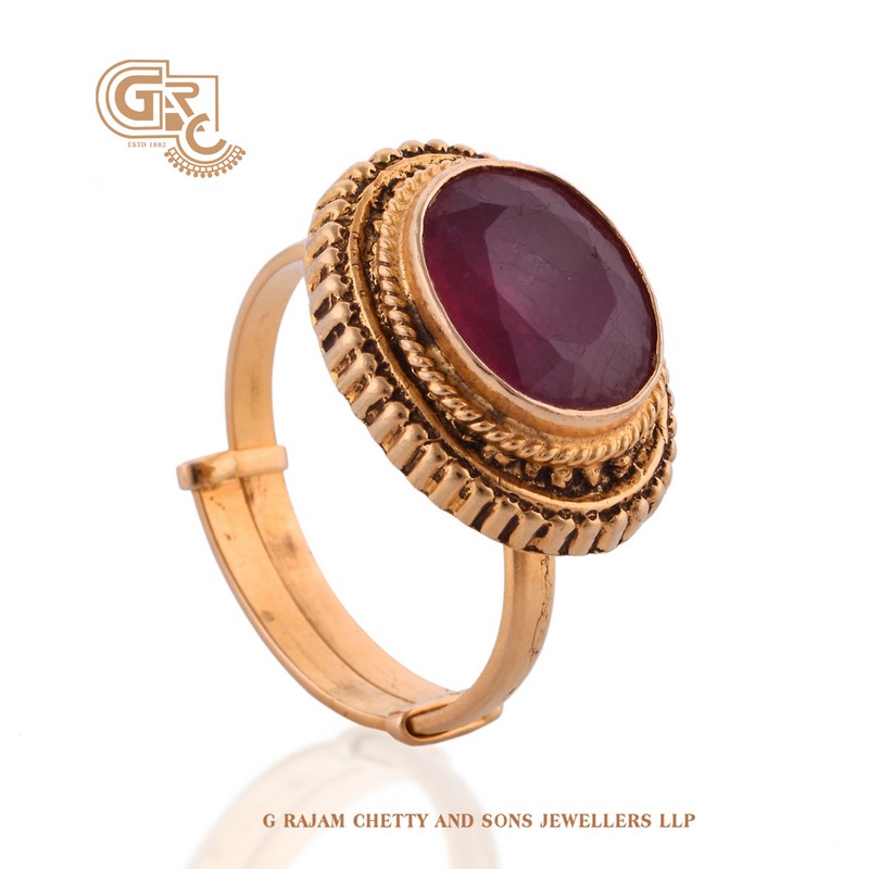 22k Gold Ring for Women | Ruby Emerald Pearl | 22k Gold