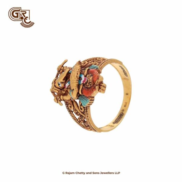 God Ganesha 22K Gold Ring