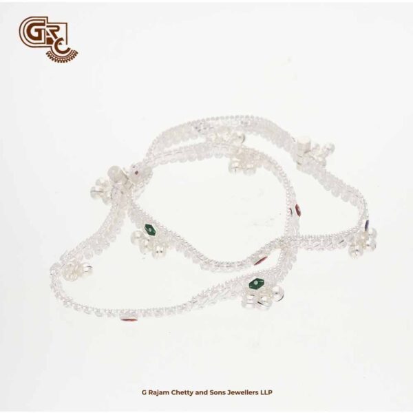 Traditional Silver Small Line Anklets