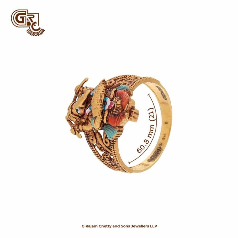 God Ganesha 22K Gold Ring