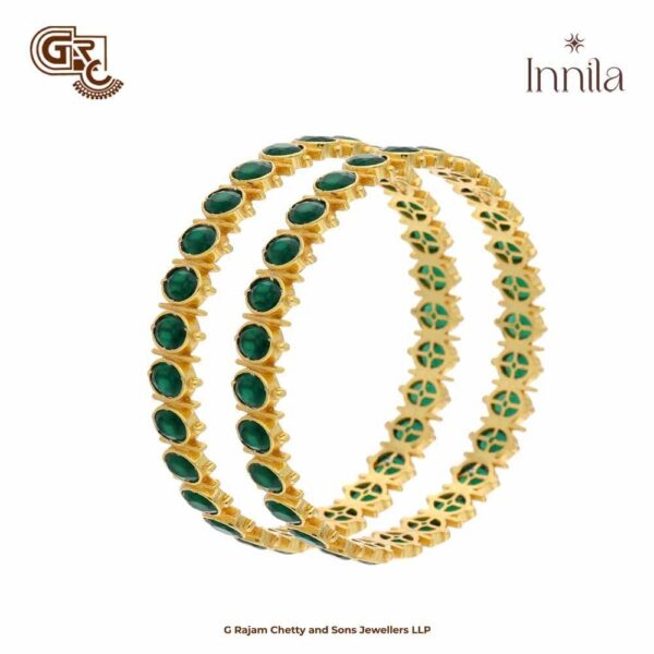 Oval Green Stone Silver Jewellery