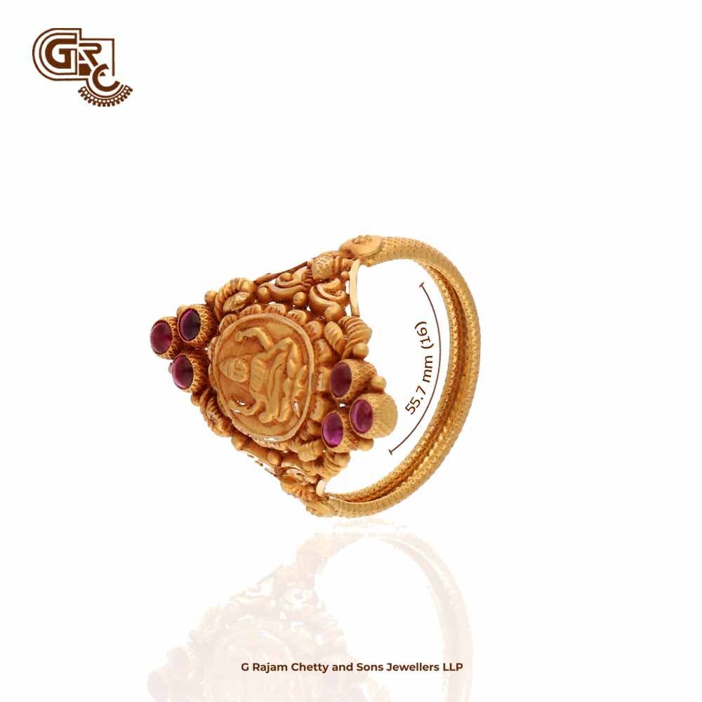 Antique gold tone kemp Lakshmi vanki finger ring dj-40586 – dreamjwell