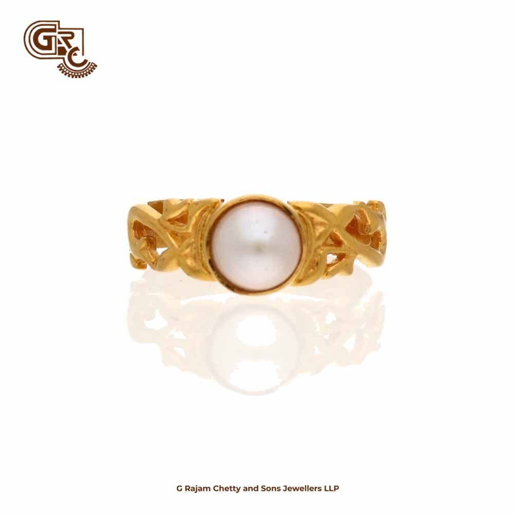 Shop Blissful Natural Pearl & 22K Gold Ring for Women | Gehna