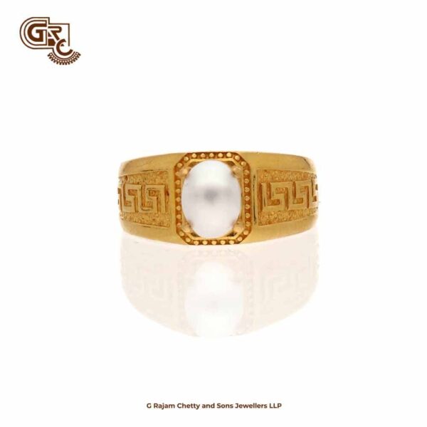 White Pearl Classy Gents Ring