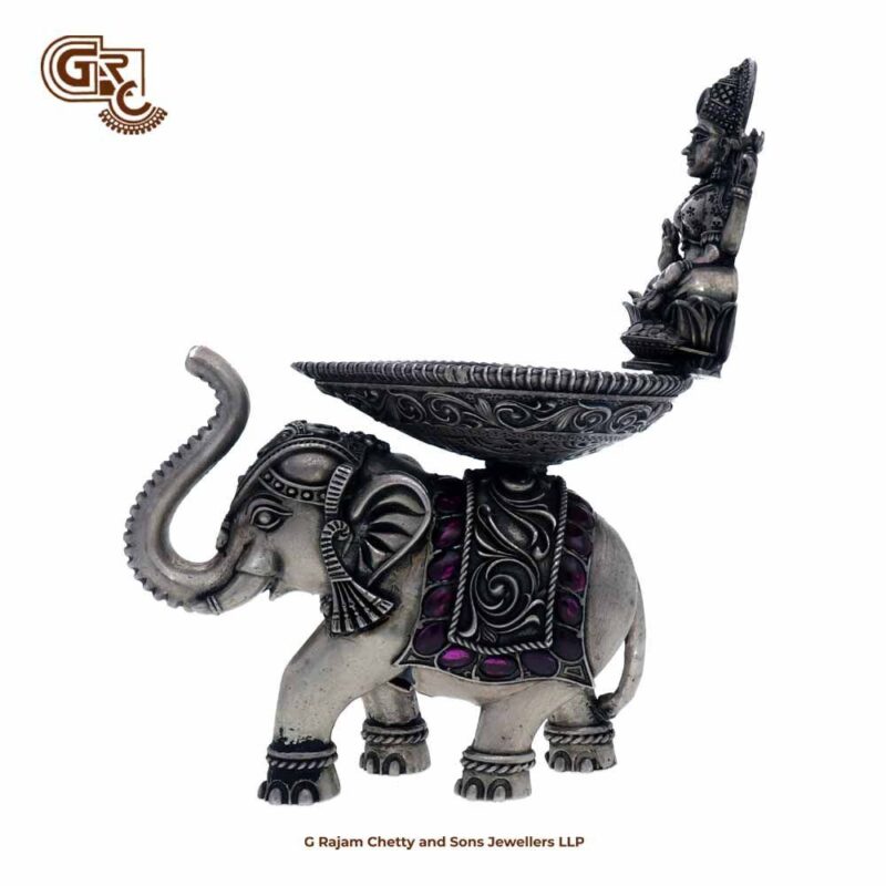 Elephant Lakshmi Antique Deepam