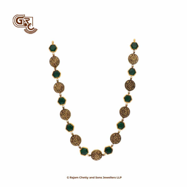 Antique Elegant Green Stone Necklace
