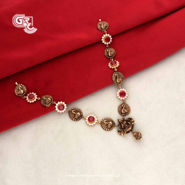 Antique Elegant Lakshmi Pink Stone Necklace