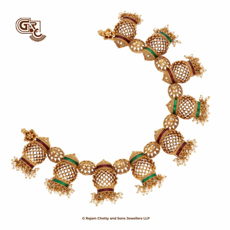 Kamalam Luxury Posh Pieces White Beads Stud and Necklace
