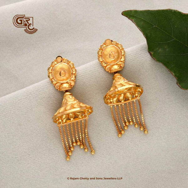Floral Thilagam Hanging Drops Earring
