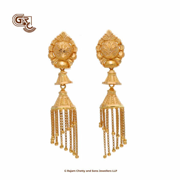 Thilagam floral Hanging Drops Earring