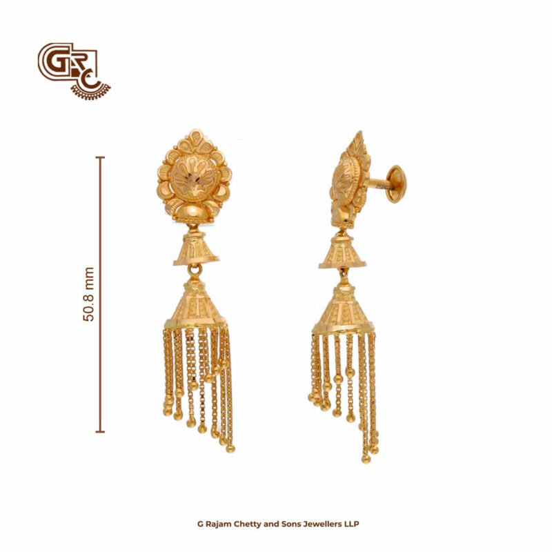 Thilagam floral Hanging Drops Earring