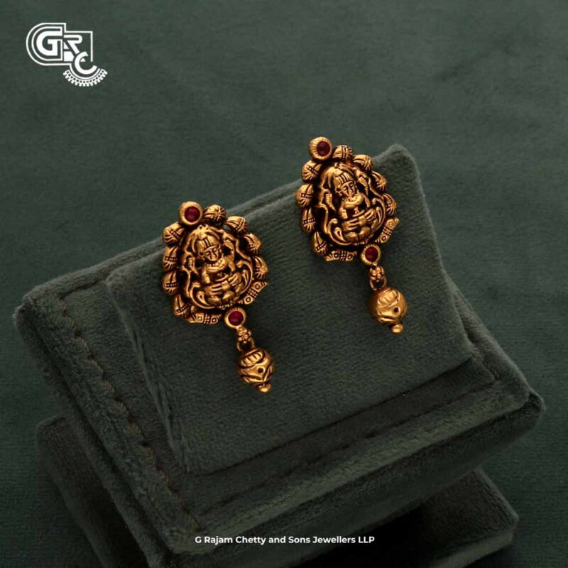 Antique Traditional Lakshmi Drops Earring
