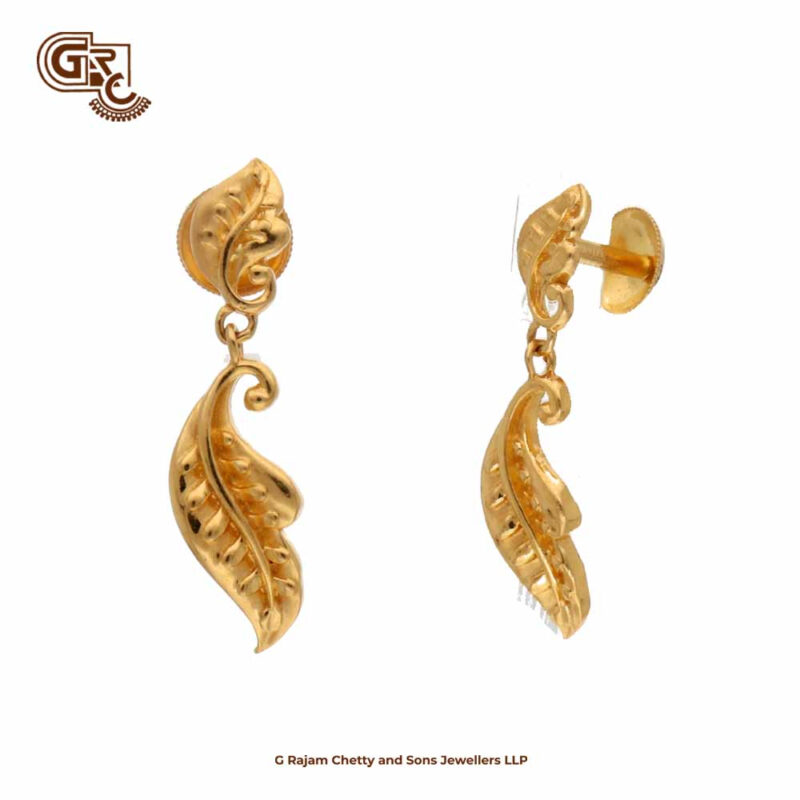 Fancy Gold Leaf Earring