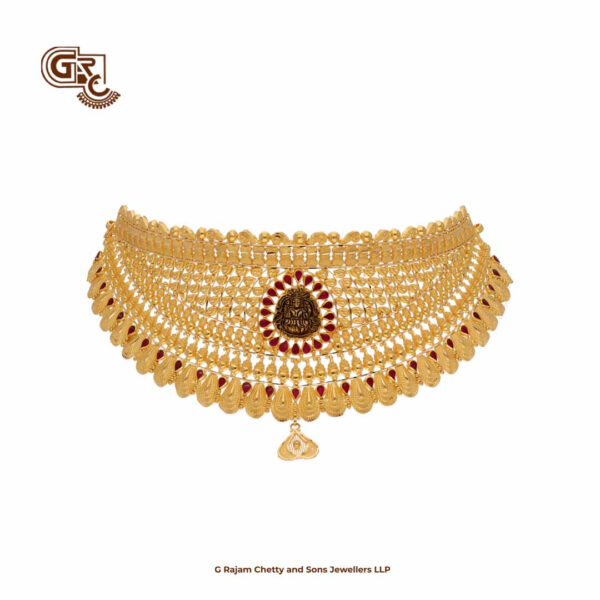 Antique Lakshmi Red Stone Choker Necklace
