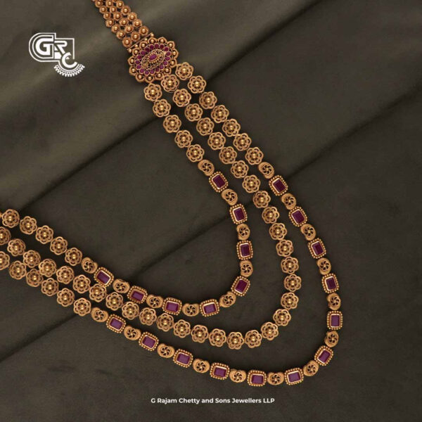Artfully Crafted Ruby Stone Steps Luxury Haram