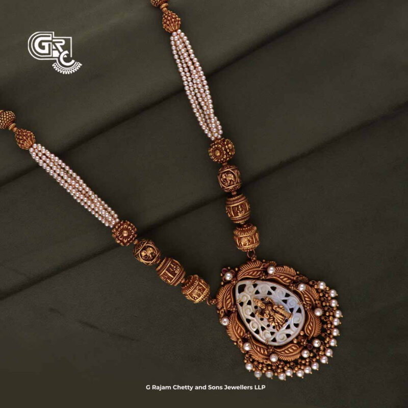 Fashions Antique White Beads Electroform Haram